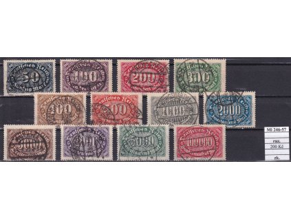 Deutsches Reich Mi 246-57 razítkované zkoušené