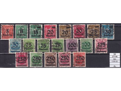 Deutsches Reich Mi 277-96 razítkované zkoušené