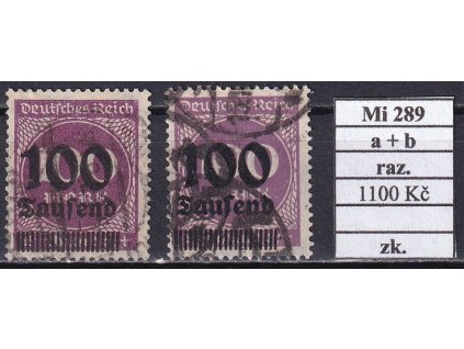 Deutsches Reich Mi 289 a-b razítkované zkoušené