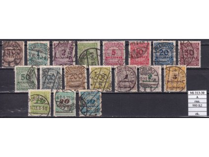 Deutsches Reich Mi 313-30 A razítkované zkoušené