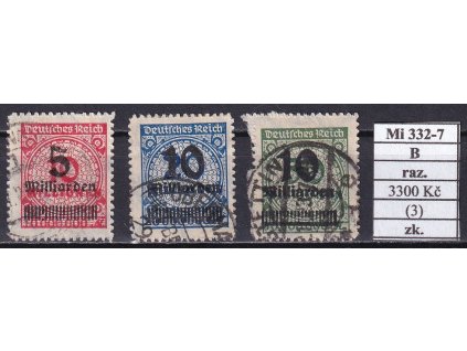 Deutsches Reich Mi 332-7 B razítkované zkoušené