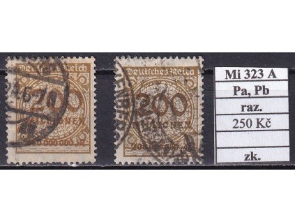 Deutsches Reich Mi 323 A Pa, Pb razítkované zkoušené