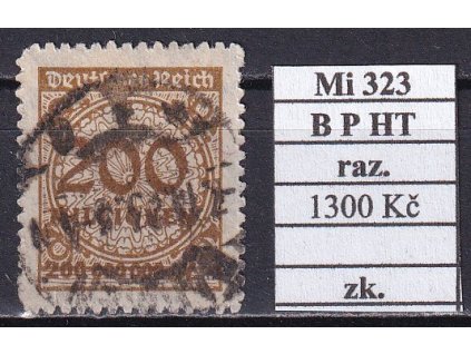 Deutsches Reich Mi 323 B P HT razítkované zkoušené