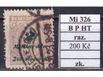 Deutsches Reich Mi 326 B P HT razítkované zkoušené