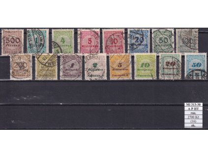 Deutsches Reich Mi 313-30 A P HT razítkované zkoušené