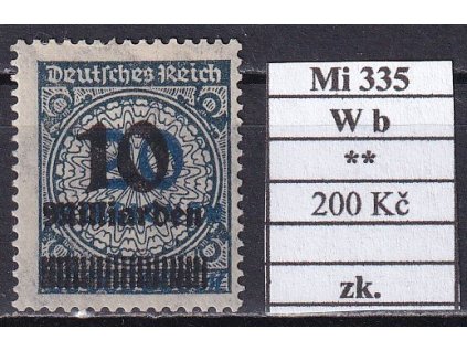 Deutsches Reich Mi 335 W b svěží zkoušené