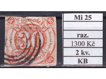 Thurn und Taxis Mi 25 razítkované KB 2. kvalita