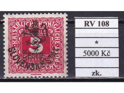 ČSR I RV 108 po nálepce zkoušené