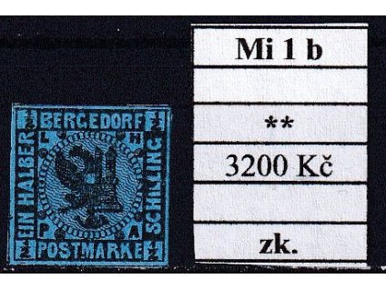 Bergedorf Mi 1 b svěží zkoušené