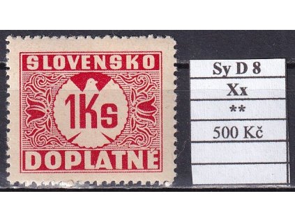 Slovenský stát Sy D 8 Xx svěží