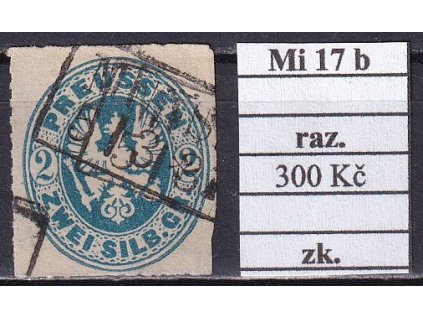 Preussen Mi 17 b razítkované zkoušené