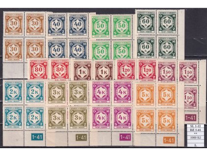 Protektorát SL 1-12 DZ 1-41 P čtyřbloky svěží