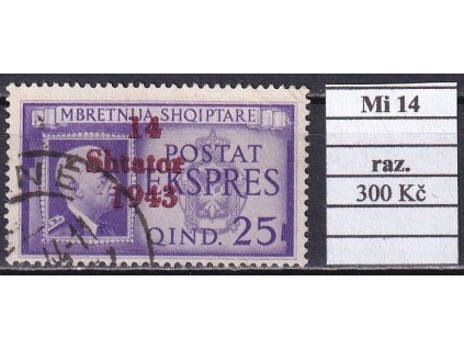 Albanien Mi 14 razítkované