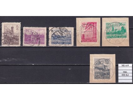 Estland Mi 4-9 razítkované