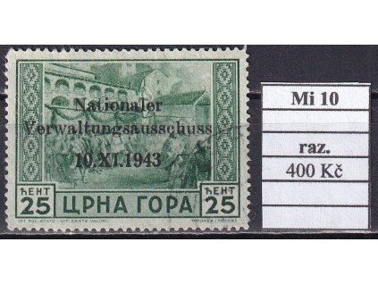 Montenegro Mi 10 razítkované