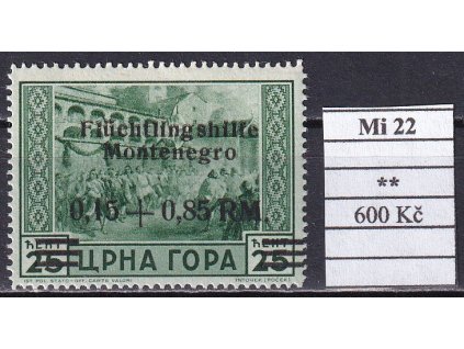 Montenegro Mi 22 svěží