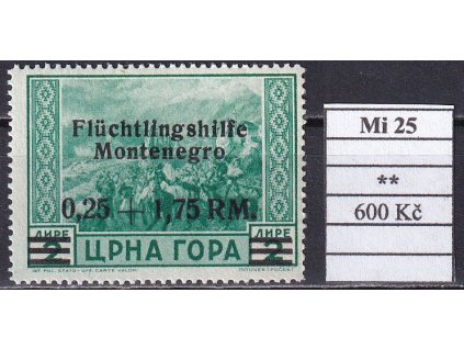 Montenegro Mi 25 svěží