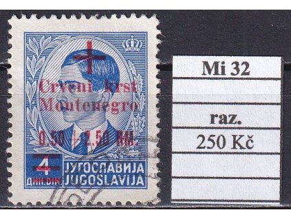 Montenegro Mi 32 razítkované