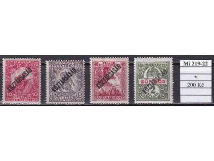 Maďarsko Mi 219-22 po nálepce