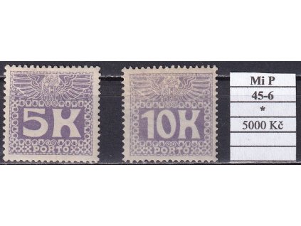 Rakousko Mi P 45-6 po nálepce