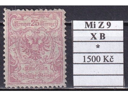 Rakousko Mi Z 9 X B po nálepce