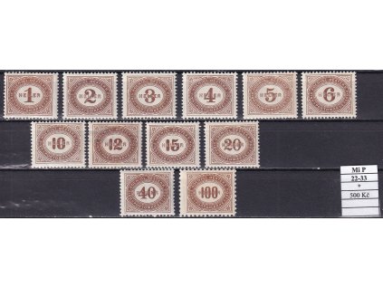 Rakousko Mi P 22-33 po nálepce