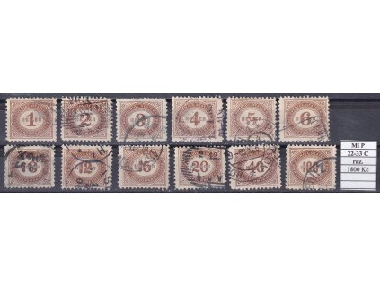 Rakousko Mi P 22-33 C razítkované