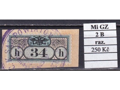 Rakousko Mi GZ 2 B razítkované