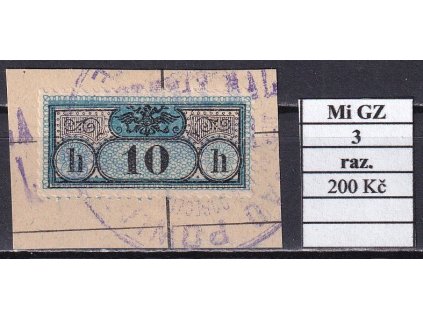 Rakousko Mi GZ 3 razítkované