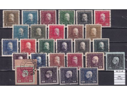 Feldpost Mi 22-48 razítkované