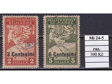 Feldpost Itálie Mi 24-5 razítkované