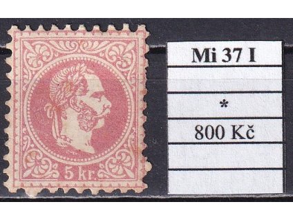 Rakousko Mi 37 I po nálepce