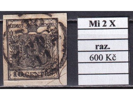 Lombardsko Mi 2 X razítkované
