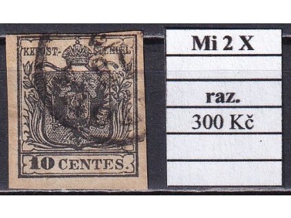 Lombardsko Mi 2 X razítkované