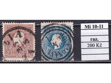 Lombardsko Mi 10-11 razítkované