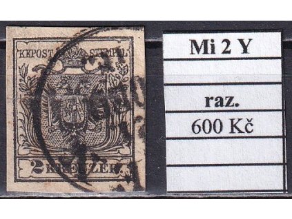 Rakousko Mi 2 Y razítkované