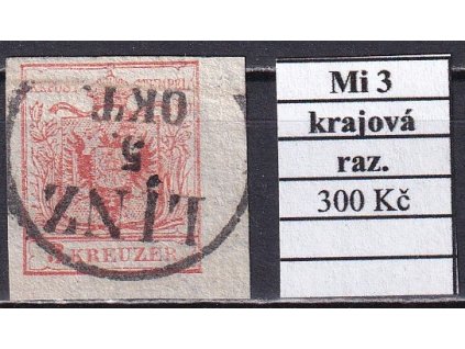 Rakousko Mi 3 krajová razítkované