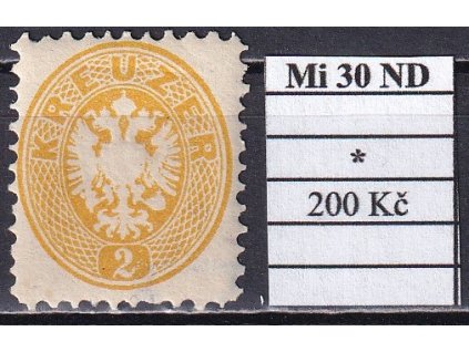 Rakousko Mi 30 ND po nálepce