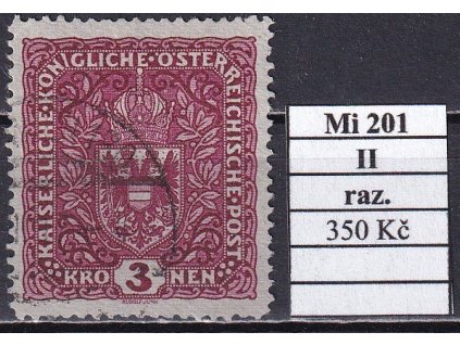 Rakousko Mi 201 II razítkované