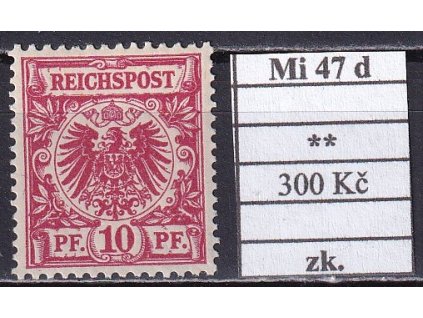 Deutsches Reich Mi 47 d svěží zkoušené