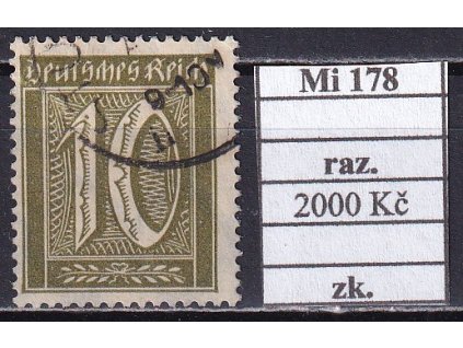 Deutsches Reich Mi 178 razítkované zkoušené