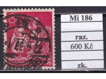 Deutsches Reich Mi 186 razítkované zkoušené