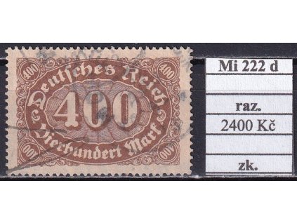 Deutsches Reich Mi 222 d razítkované zkoušené