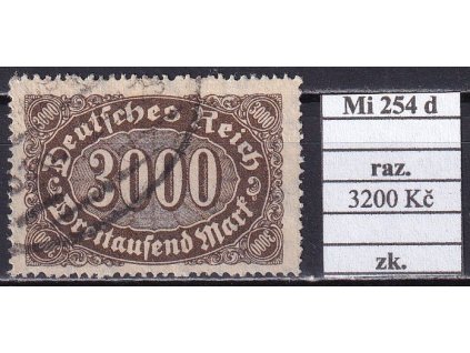 Deutsches Reich Mi 224 d razítkované zkoušené