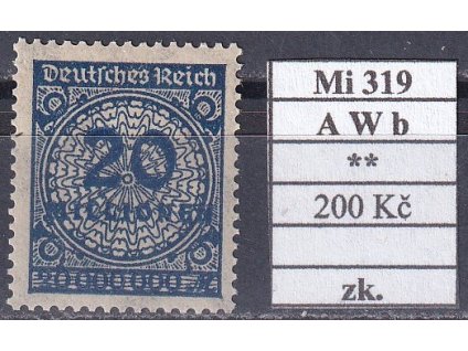 Deutsches Reich Mi 319 A W b svěží zkoušené