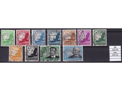 Deutsches Reich Mi 529-39 razítkované