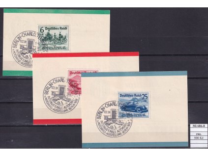 Deutsches Reich Mi 686-8 razítkované