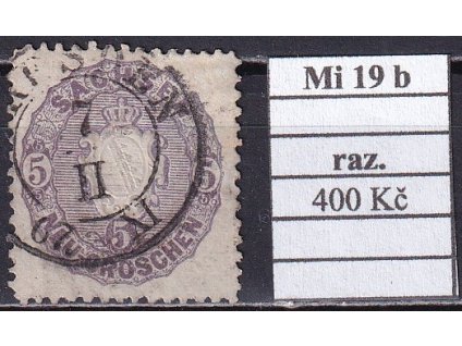 Sachsen Mi 19 b razítkované