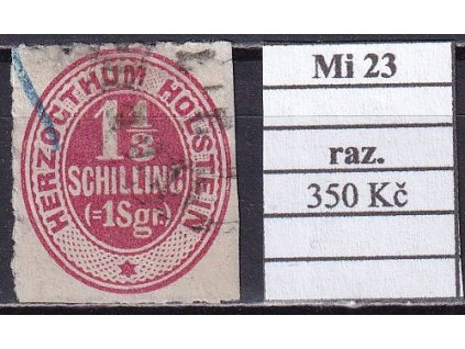 Schleswig-Holstein Mi 23 razítkované