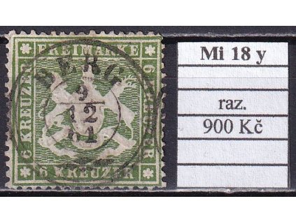 Wurttemberg Mi 18 y razítkované